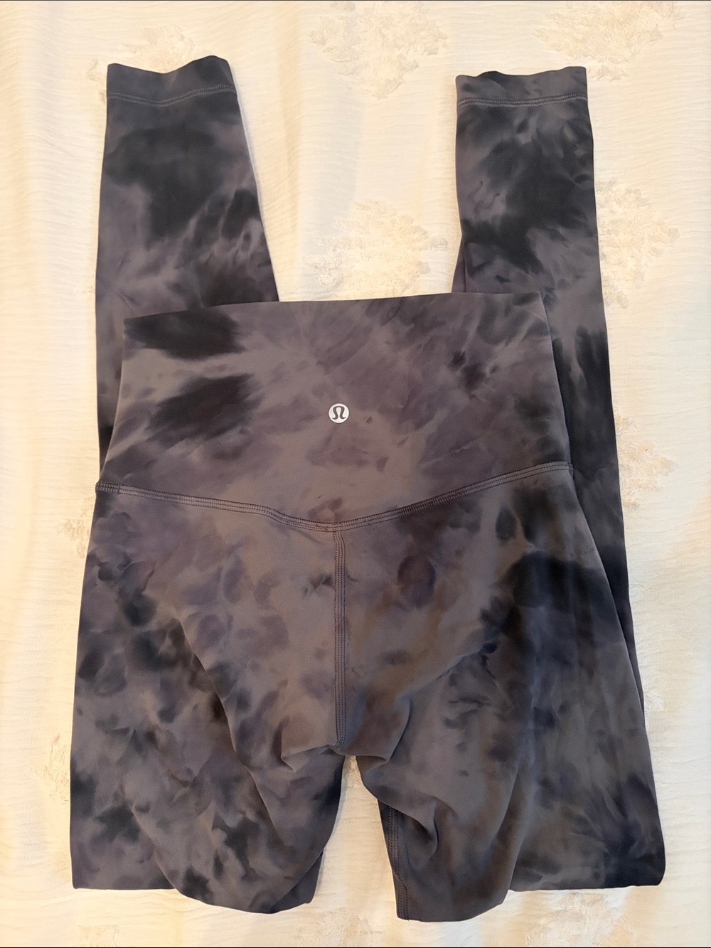 lululemon athletica Black & Gray Tie-Dye High-Rise Leggings